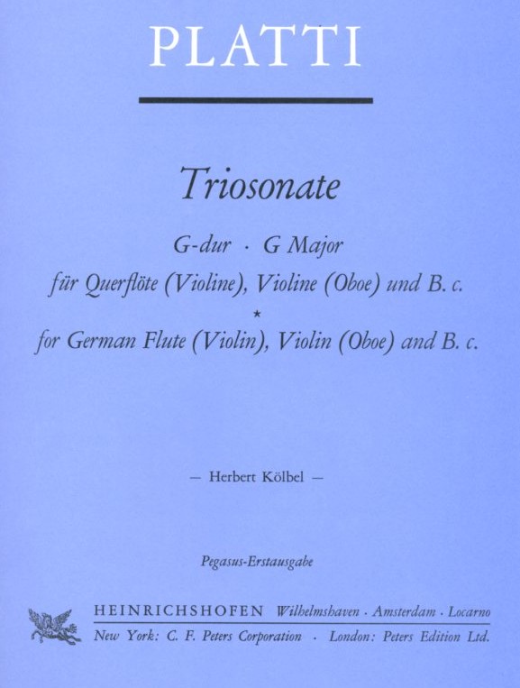 G.B. Platti: Triosonate G-Dur für<br>Flöte, Oboe + BC / Heinrichshofen