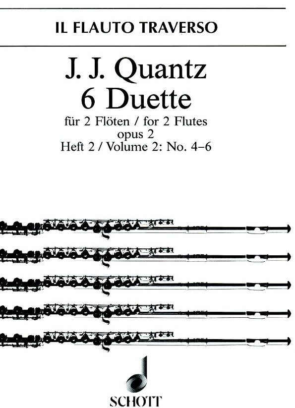 J.J. Quantz: 6 Duette op. 2 / Bd. 2<br>fr 2 Querflten / Schott