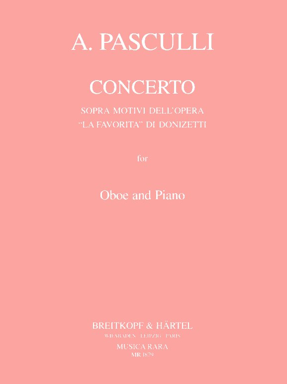 A. Pasculli: Concerto &acute;La Favorita&acute;<br>di Donizetti - Oboe + Klavier