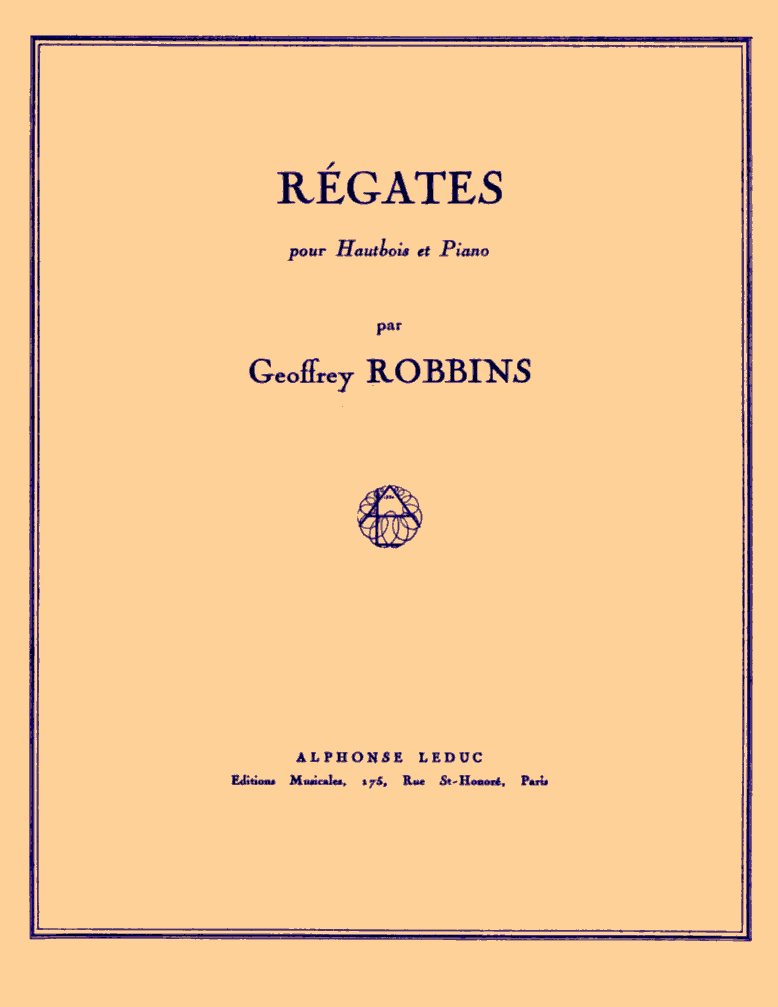 G. Robbins: Rgates pour hautbois et<br>piano