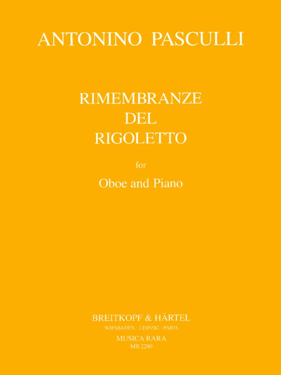 A. Pasculli: Rimambranze del<br>Rigoletto - Oboe + Klavier
