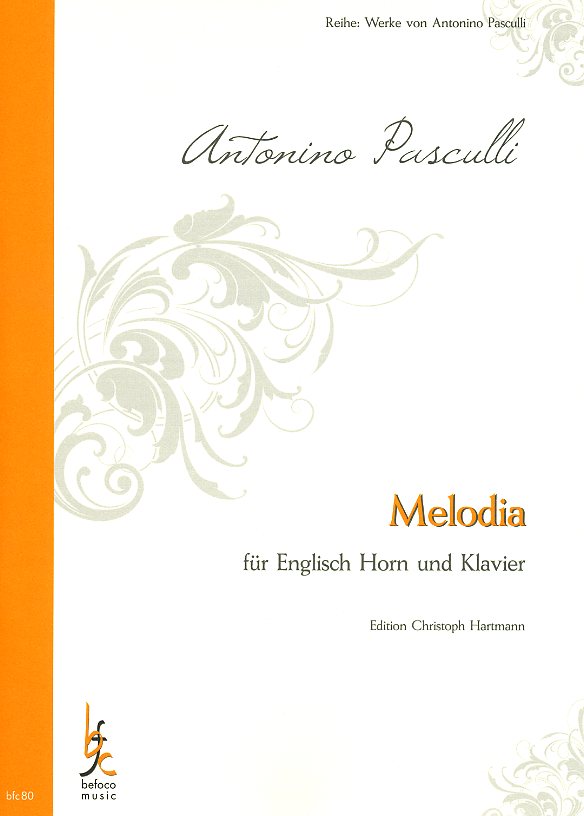 A. Pasculli: &acute;Melodia&acute; - fr<br>Engl. Horn + Klavier / Ed. Ch. Hartmann