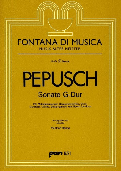 Pepusch: Sonate G-Dur<br>für Flöte (Oboe) + BC