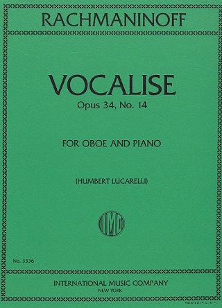 S. Rachmaminoff: Vocaliese op. 34/14<br>Oboe + Klavier