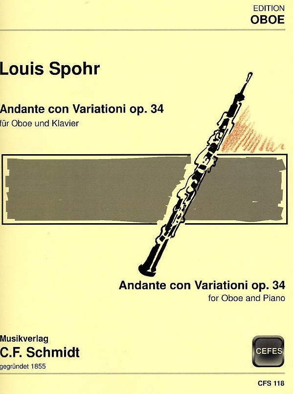 L. Spohr: Andante con Variationi fr<br>Oboe & Pianoforte op. 34