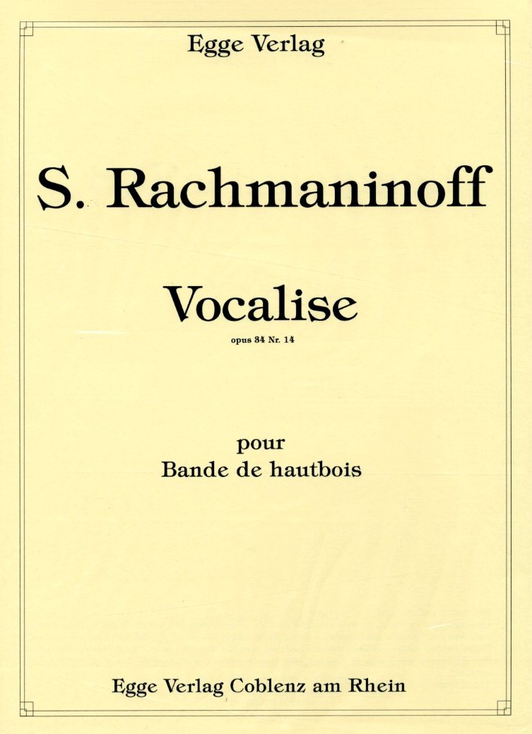 S. Rachmaminoff: Vocaliese op. 34/14<br>Oboenensemble