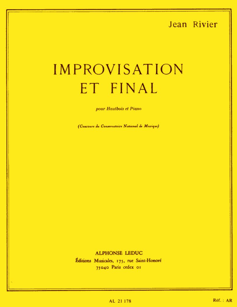 Rivier: &acute;Improvisation et Final&acute;<br>für Oboe + Klavier