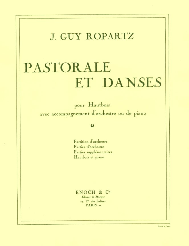 J.G. Ropartz: Pastorales et Danses<br>für Oboe + Klavier / Enoch