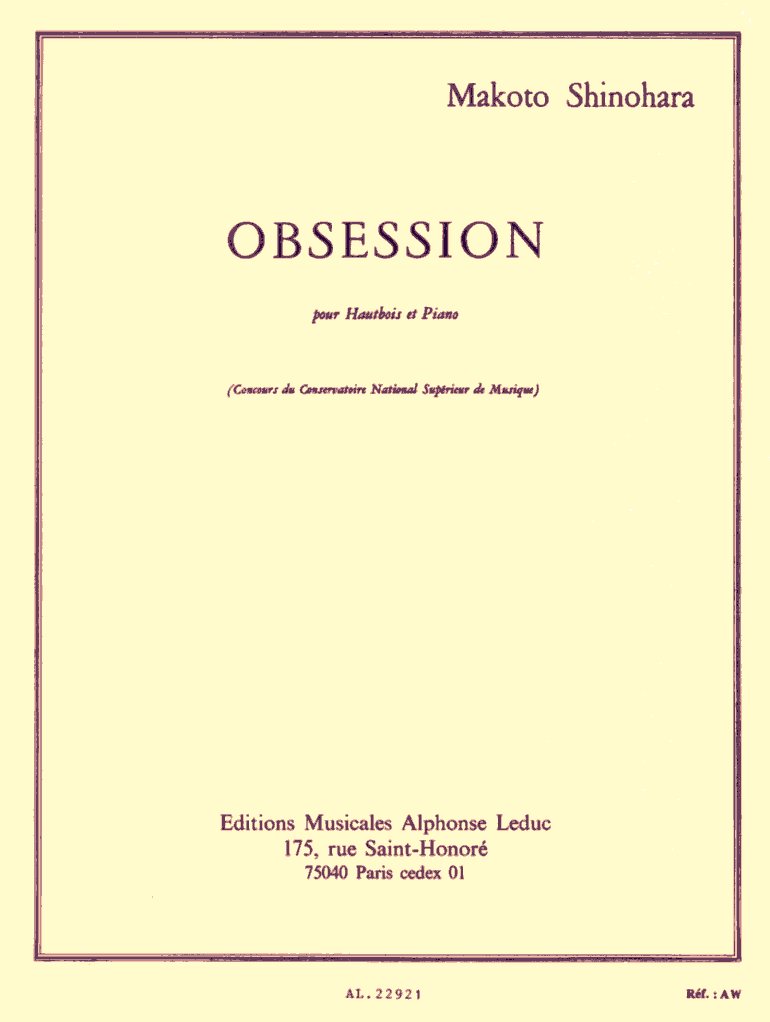 Shinohara: Obsession fr Oboe + Klavier<br>