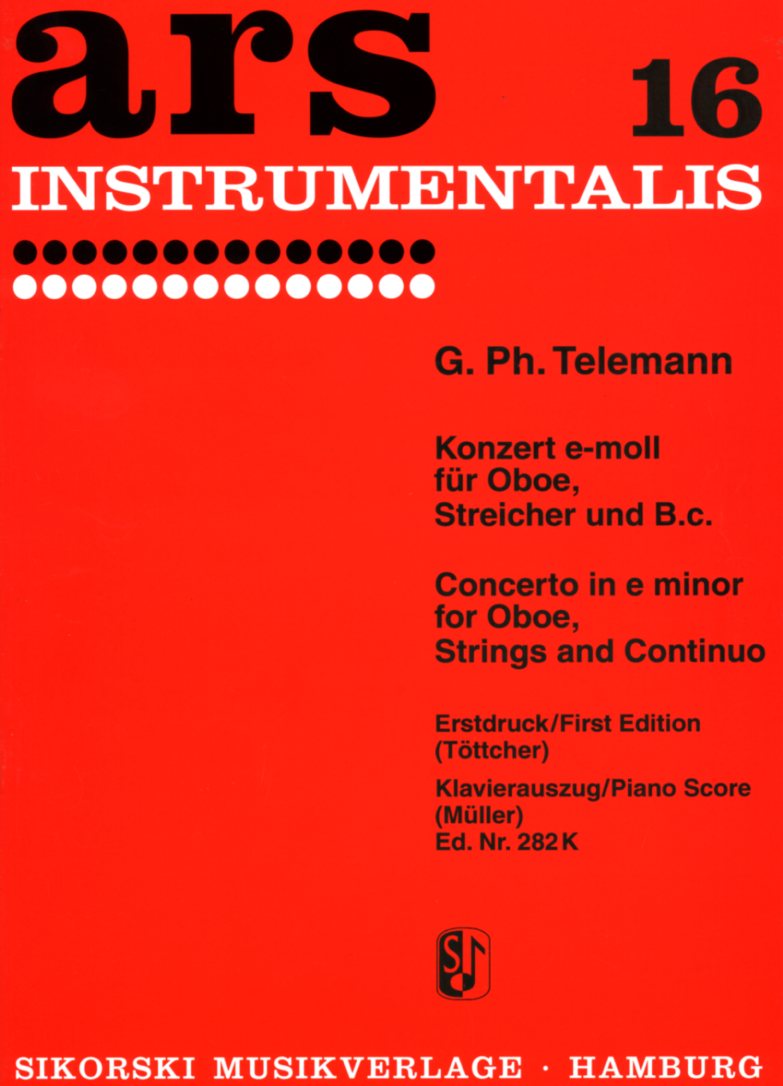 G.Ph. Telemann: Konzert e-moll TWV 51:e1<br>Oboe, Streicher + BC - KA