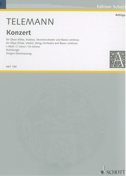 G.Ph. Telemann: Konzert c-moll TWV 51:c1<br>Oboe, Streicher + BC - KA (H. Schlvogt)