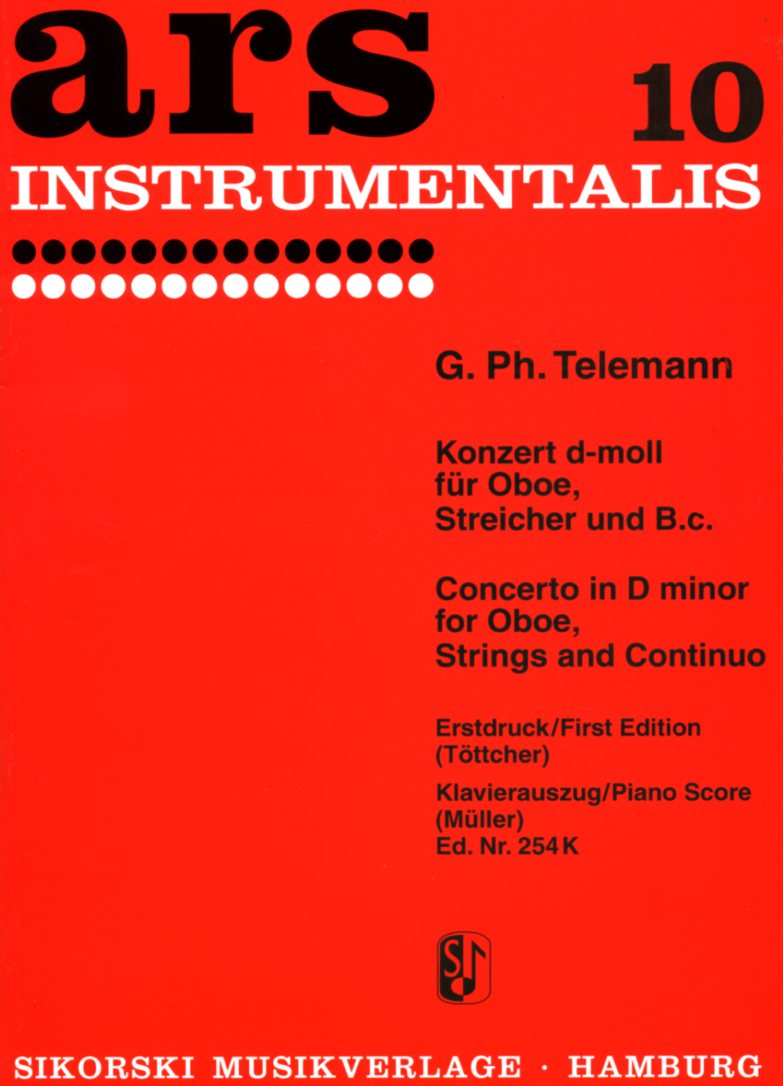 G.Ph. Telemann: Konzert d-moll TWV 51:d1<br>fr Oboe, Streicher + BC - KA