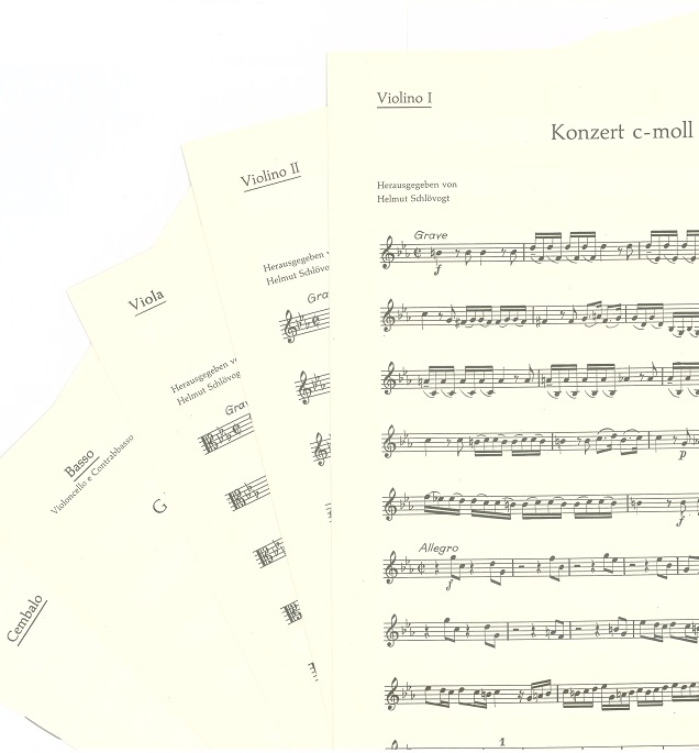 G.Ph. Telemann: Konzert c-moll<br>Oboe + Streicher /Stimmen 1/1/1/1 + Cemb