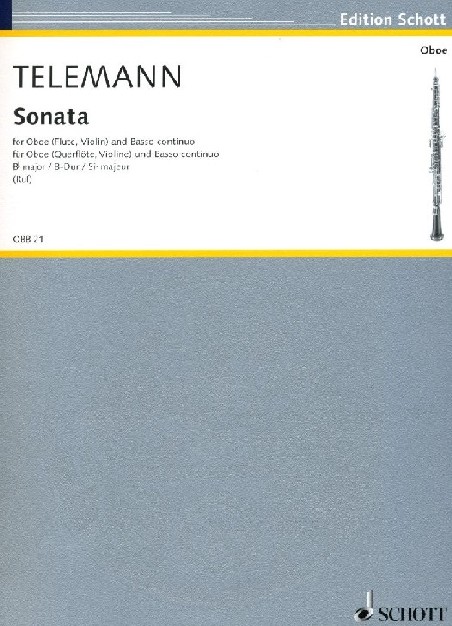 G.Ph. Telemann: Sonate B-Dur aus<br>Essercizzi Musici - Oboe + BC /H. Ruf