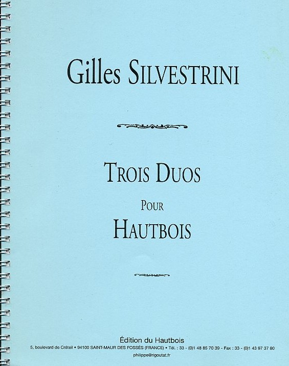 G. Silvestrini: Trois Duos für 2 Oboen<br>aus -Six Etudes pour Hautbois-