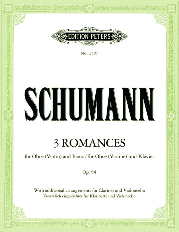 R. Schumann: 3 Romanzen fr Oboe<br>+ Klavier Op. 94 - Peters