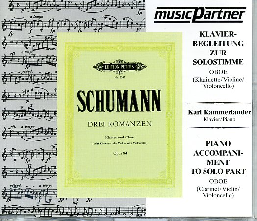 R. Schumann: 3 Romanzen fr Oboe<br>+ Klavier Op. 94 /CD-Klavierbegleitung