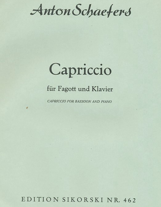 A. Schaefers(*1908): Capriccio<br>für Fagott + Klavier