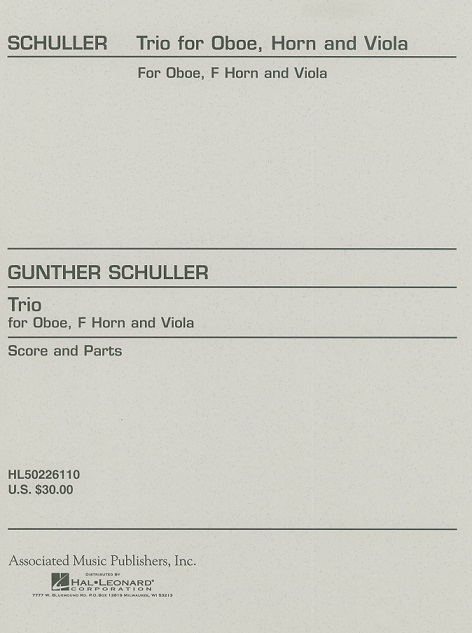 G. Schuller(*1925): Trio (1948) - Oboe,<br>Horn + Viola / Stimmen + Partitur