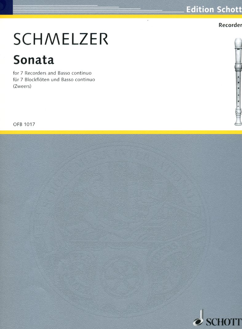 J.H. Schmelzer. Sonata fr 7 Blockflten<br>(Oboen) - Stimmen + Partitur