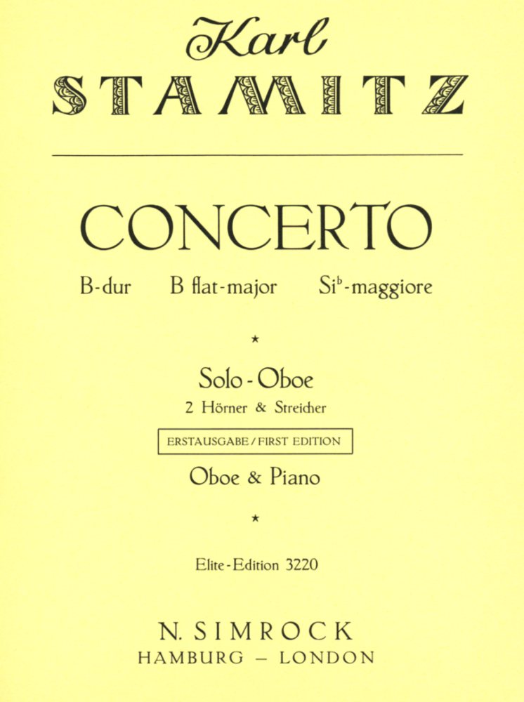 C. Stamitz: Konzert B-Dur fr Oboe<br>+ Orchester - KA - Simrock