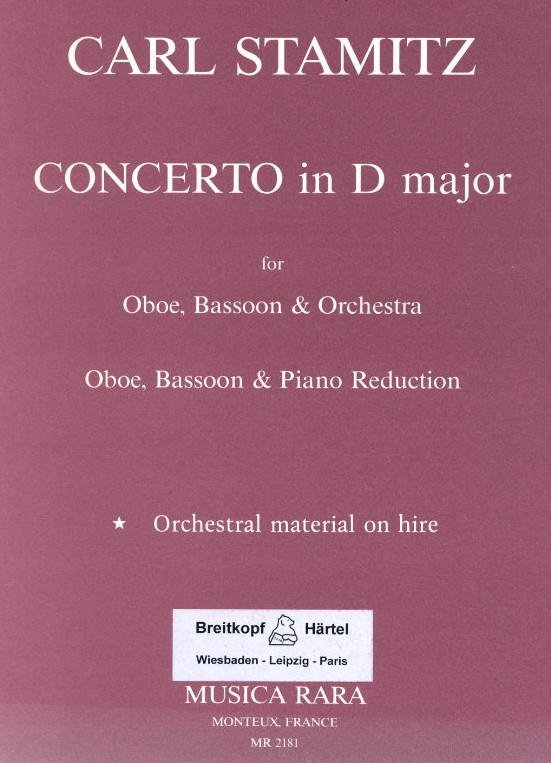 C. Stamitz: Konzert D-Dur fr<br>Oboe, Fagott - Orchester - KA