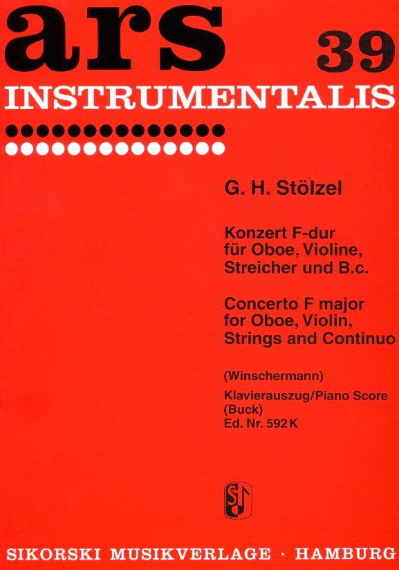 G.H. Stlzel: Konzert F-Dur fr<br>Oboe, Viol. Streicher + BC - KA