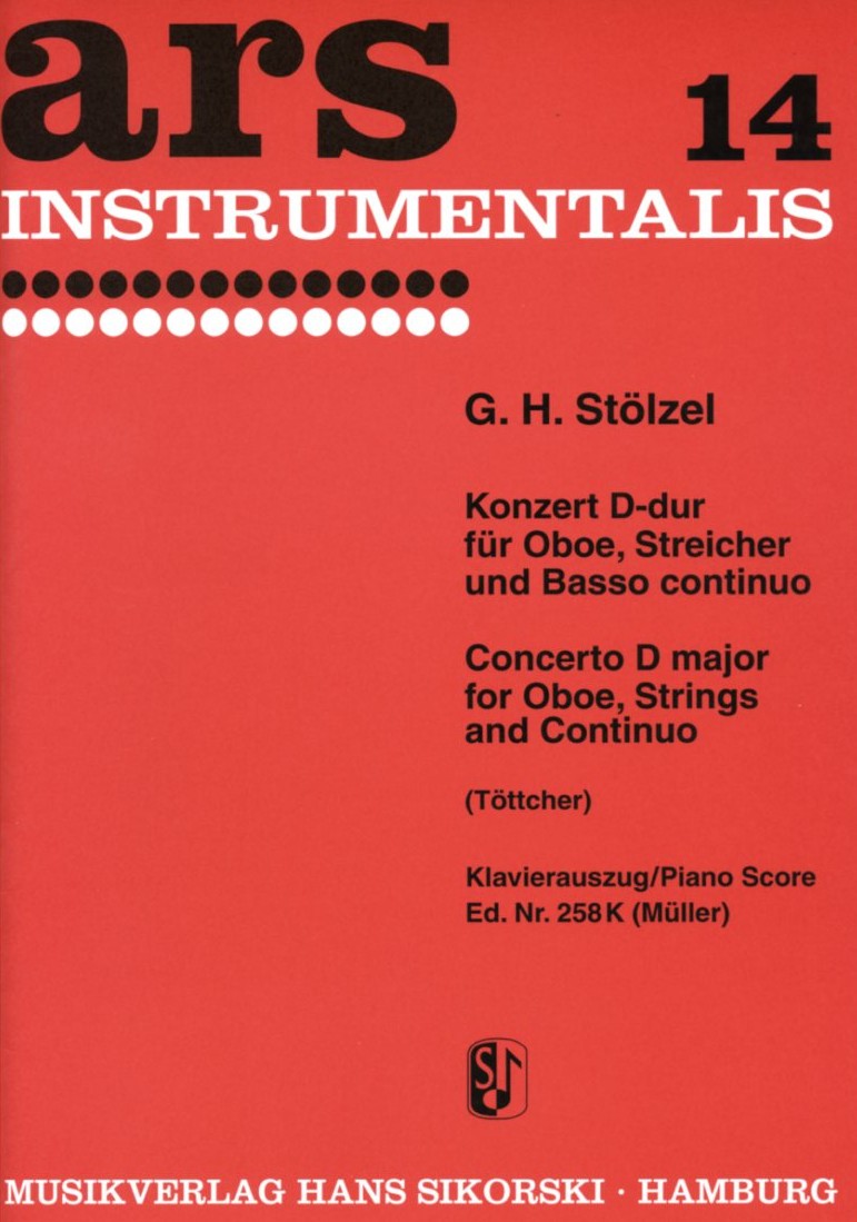 G.H. Stölzel: Konzert D-Dur für<br>Oboe, Streicher + BC - KA