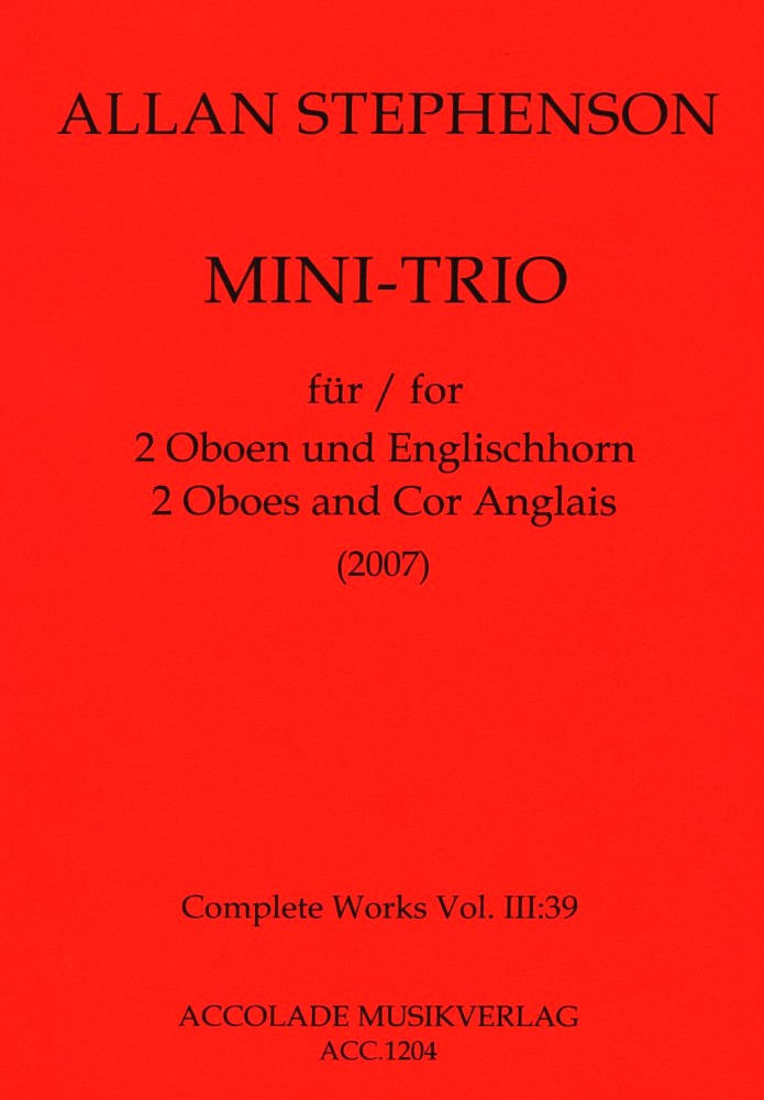 A. Stephenson(*1949): Mini-Trio fr<br>2 Oboen + Engl. H. - Stimmen + Partitur