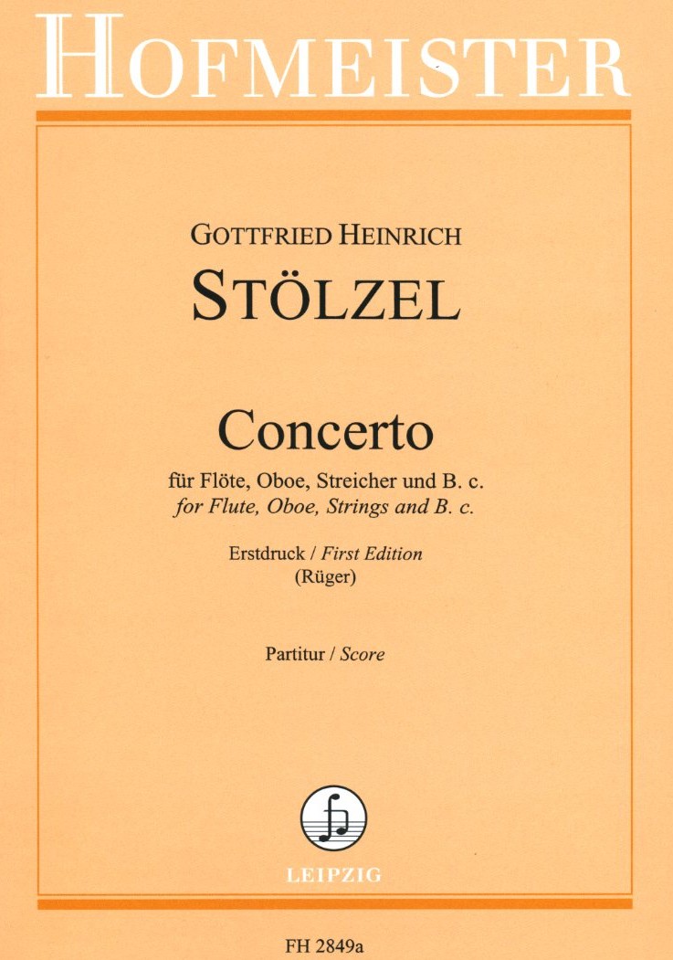 G.H. Stölzel: Concerto für Flöte,<br>Oboe, Streicher + BC - Partitur