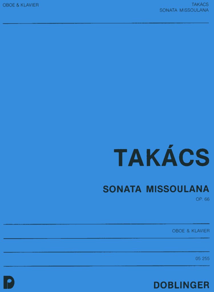 J. Takacs: Sonata Missoulana op. 66<br>für Oboe + Klavier