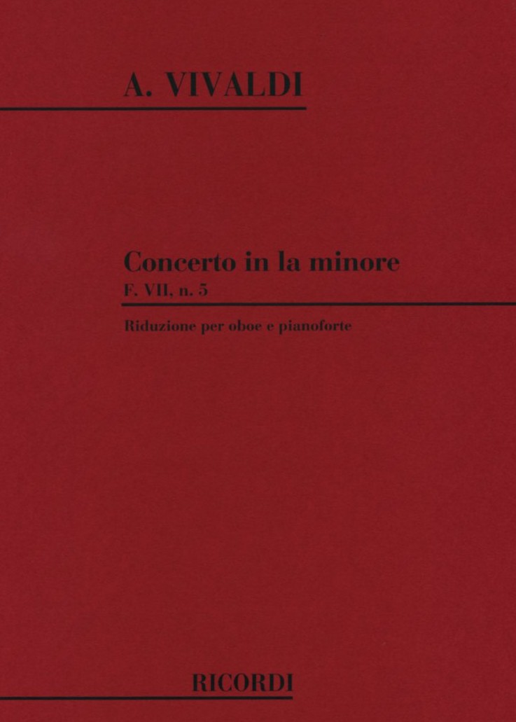 Vivaldi: Oboenkonzert a-moll F VII/5<br>RV 461 - KA (Ricordi)