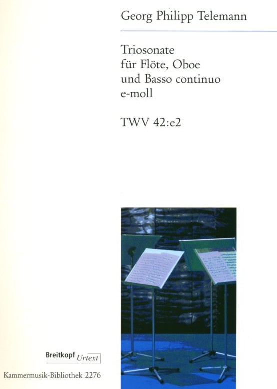 G.Ph. Telemann: Triosonate e-moll<br>TWV 42:e2 -Flte, Oboe + BC /Breitkopf