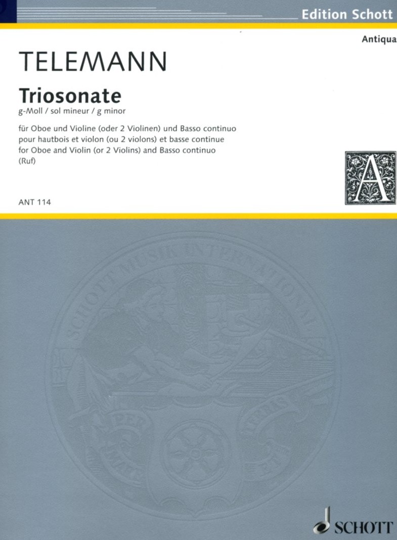 G.Ph. Telemann: Triosonate<br>g-moll, Oboe, Viol, + BC aus Essercizzi