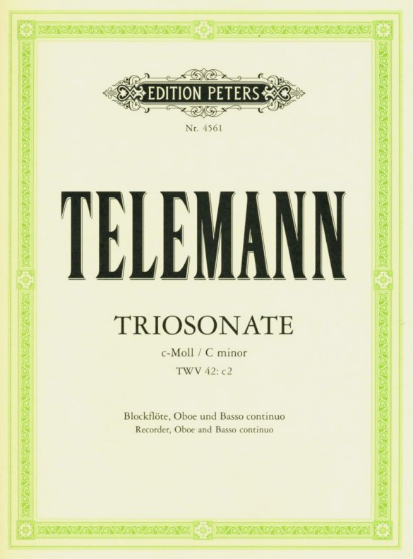 G.Ph. Telemann: Triosonate c-moll 42:c2<br>&acute;Essercizii Musici&acute; für Oboe, Altbfl.,BC