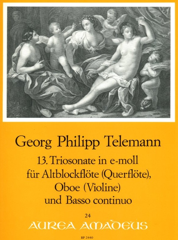 G.Ph. Telemann: 13. Triosonate e-moll,<br>TWV 42:e6 - Oboe, Altbfl. + BC /Amadeus