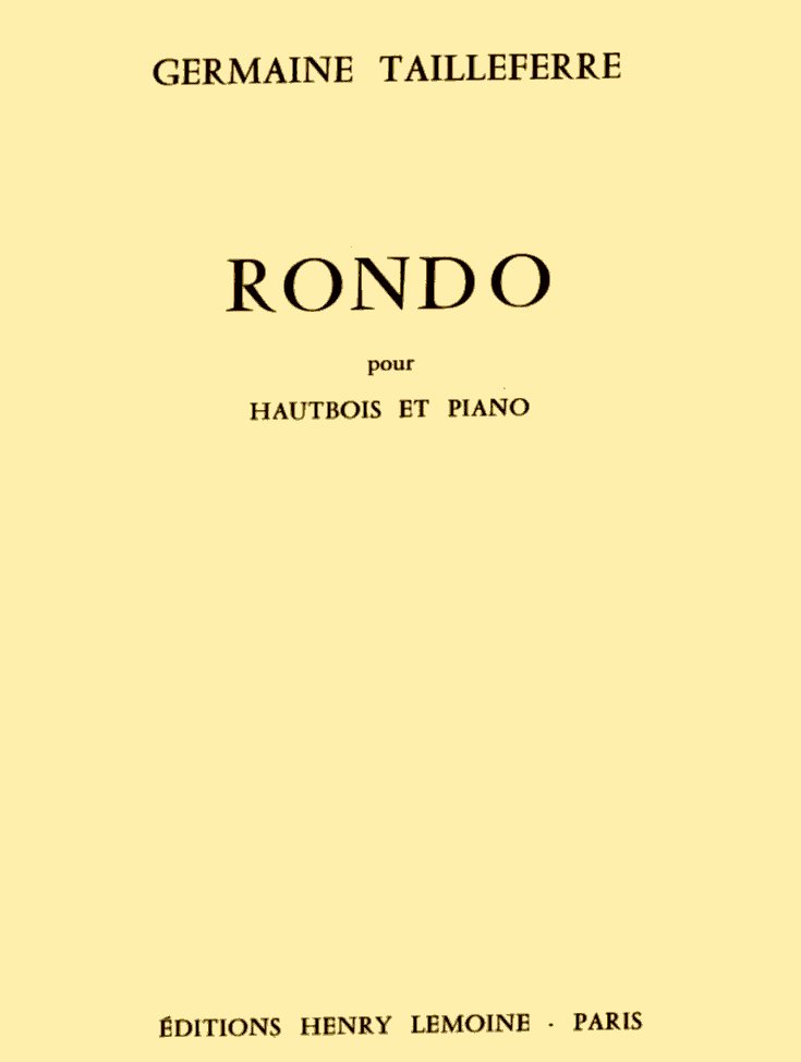 G. Tailleferre: Rondo<br>fr Oboe + Klavier