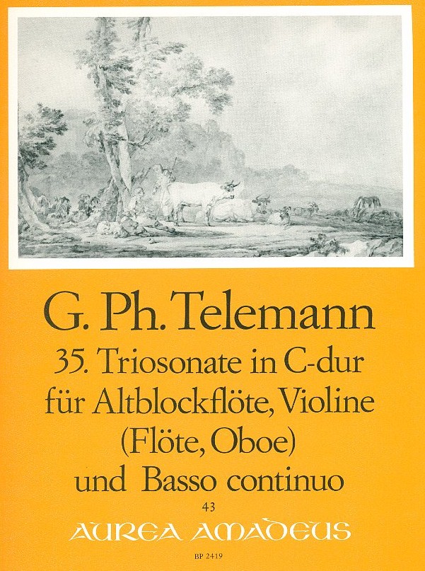 G.Ph. Telemann: 35. Triosonate C-Dur<br>TWV 42:C2 - Abfl.(Oboe), Violine + BC