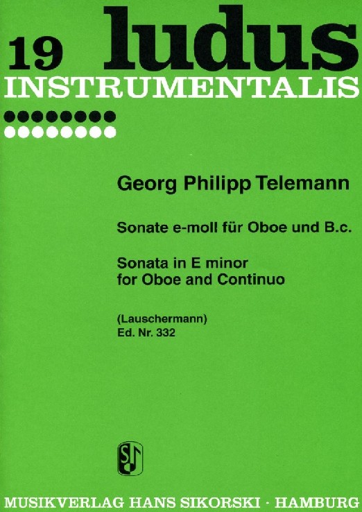 G.Ph. Telemann: Sonate e-moll<br>Oboe + BC (Lauschmann)