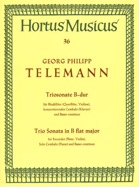 G.Ph. Telemann: Triosonate in B-Dur<br>fr Oboe (Flte), Cembalo + BC