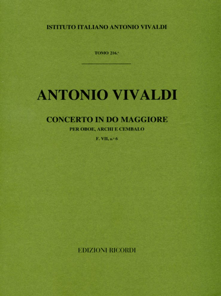 Vivaldi: Oboenkonzert C - Dur F VII/6<br>RV 447 - Partitur /Ricordi