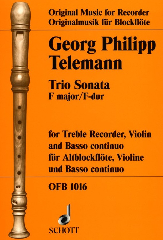 G.Ph. Telemann: Triosonate F-Dur<br>Altblockflöte(Oboe)/Violine + BC