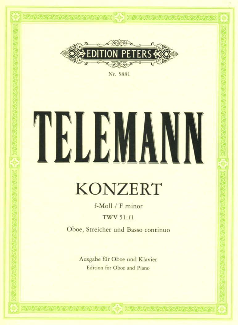 G.Ph. Telemann: Konzert f-moll fr<br>Oboe + Streicher - KA (Hgb. F. Stein)
