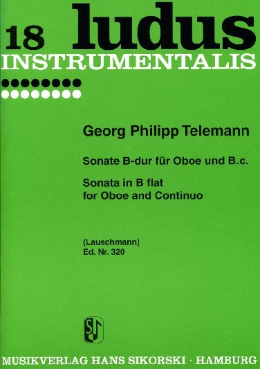 G.Ph. Telemann: Sonate B-Dur aus<br>Essercizzi Musici - Oboe + BC/Lauschmann