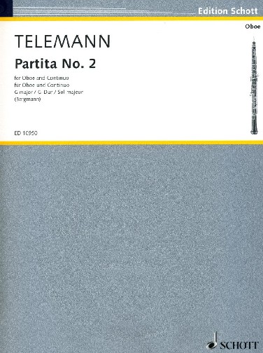 G.Ph. Telemann: Partita No. 2 G-Dur<br>fr Oboe + BC - Schott