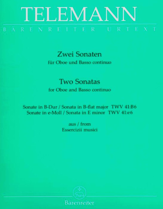 G.Ph. Telemann: 2 Sonaten fr Oboe +BC<br>B-Dur + e-moll - / TWV 41:B6 + 41:e1