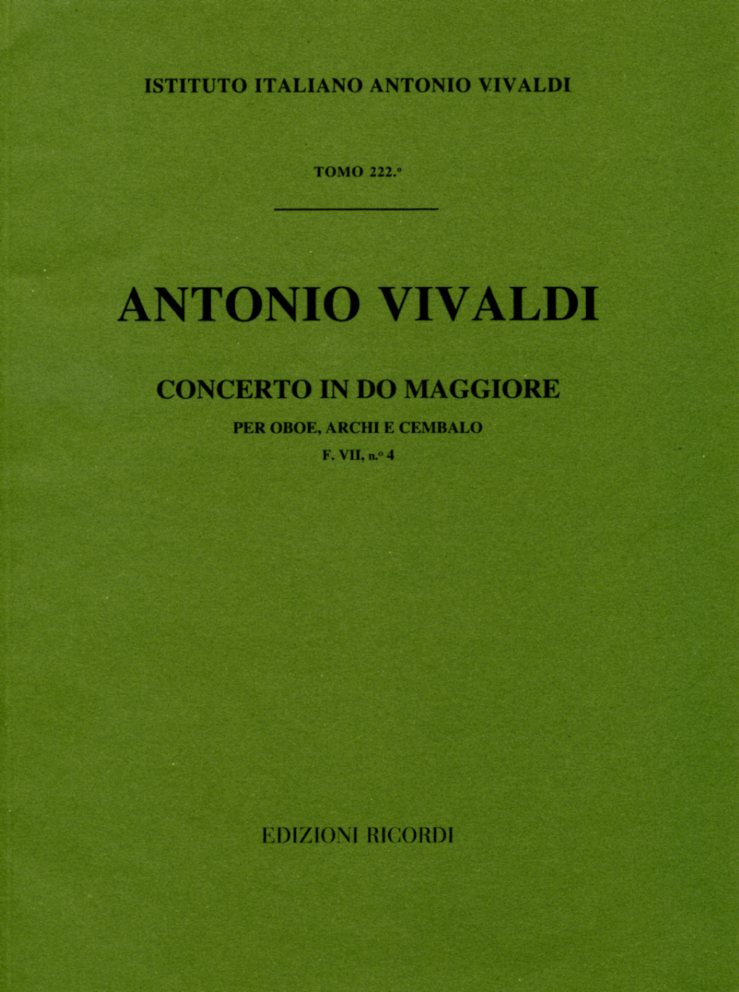 Vivaldi: Oboenkonzert C - Dur F VII/4<br>RV 451 - Partitur - (Stimmen lieferbar)