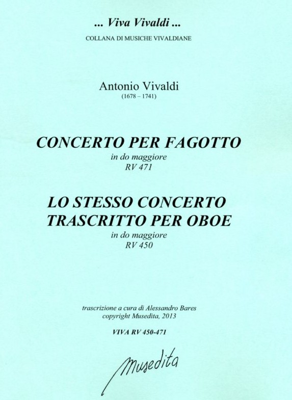 Vivaldi: Oboenkonzert C - Dur F VII/11<br>RV 450 - Stimmen+Partitur /Viva