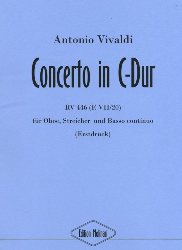 Vivaldi: Oboenkonzert C - Dur F VII/20<br>RV 446 - Solostimme + Partitur