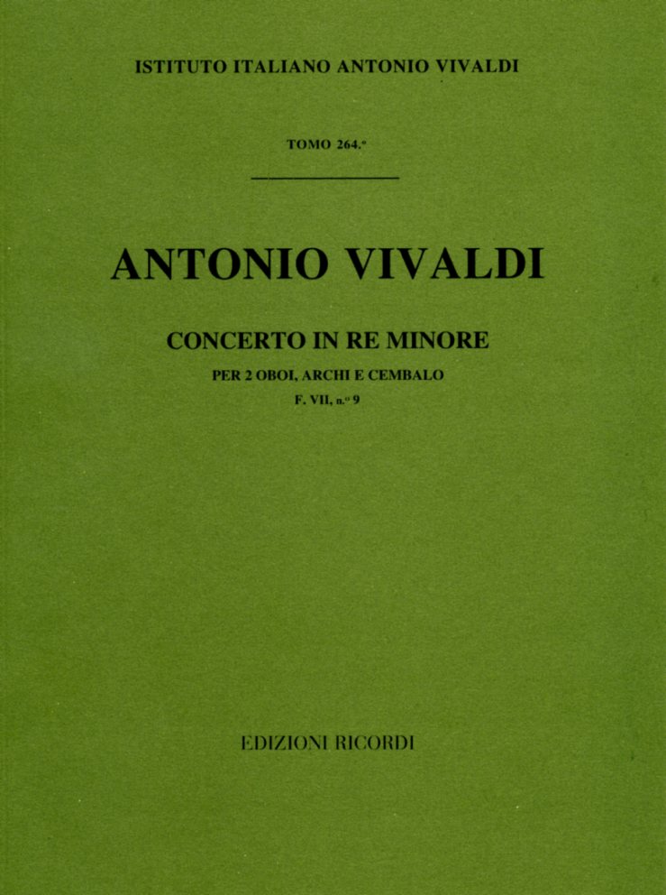 Vivaldi: Konzert für 2 Oboen d-moll<br>VII/9 RV 535 - Partitur / Ricordi
